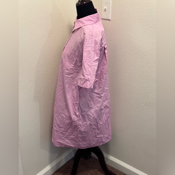 2 FOR $25 Dazy Oversized Cotton Lavender Shirt Dress 100% Cotton Size M NEW - Picture 2 of 9